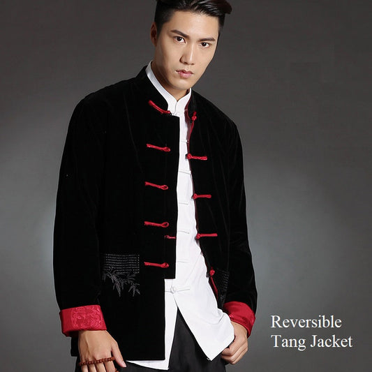 Reversible Velvet & Satin Tang Jacket Suit