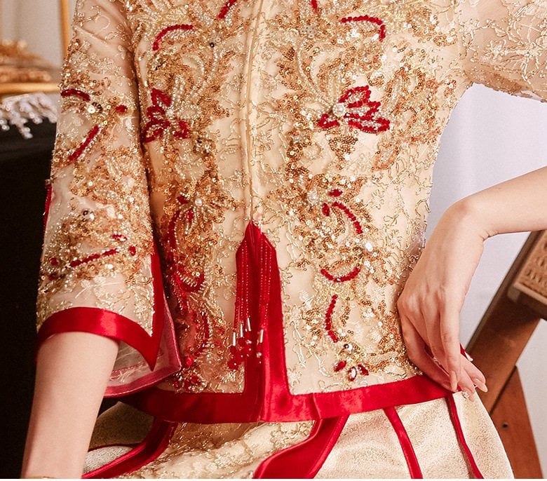 Wedding Qun Kwa & Tang  Suit | Golden Couple