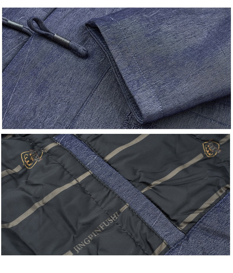 Dragon Embroidery Goose Down Jacket - Oriental Me