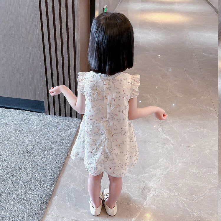 Sleeveless Floral Qipao/Cheongsam Dress with Tassel for Kid - Oriental Me