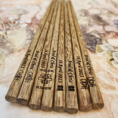 Custom Made Engraved Wooden Chopsticks - Oriental Me