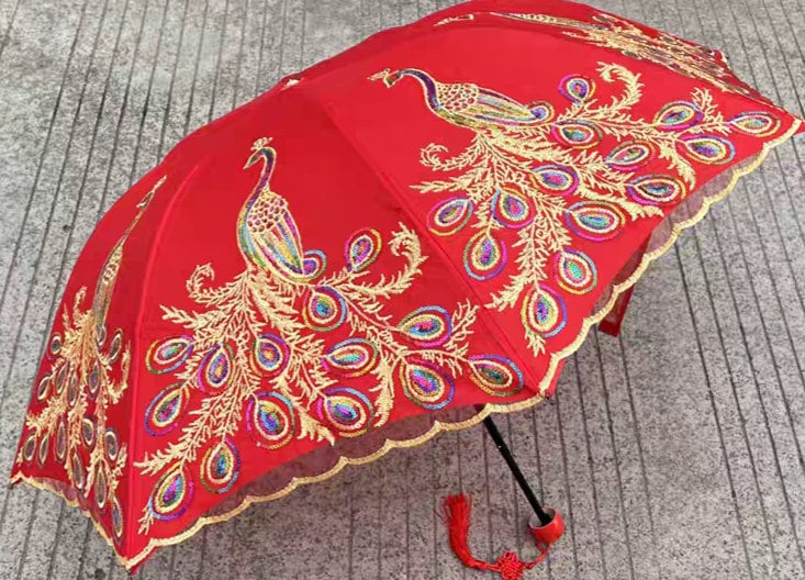 Wedding Umbrella with Phoenix /Peacock