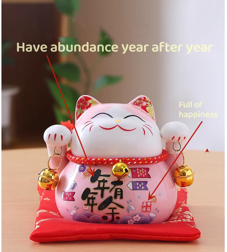 4.5 inches Ceramic Fortune Lucky Cats - Oriental Me