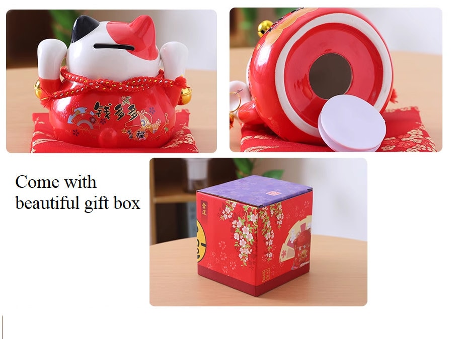 4.5 inches Ceramic Fortune Lucky Cats - Oriental Me