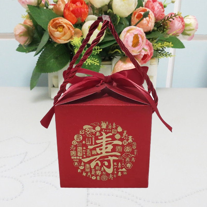Chinese Birthday Longevity  "寿“  Favor boxes Gift Chocolate Boxes (20pcs)