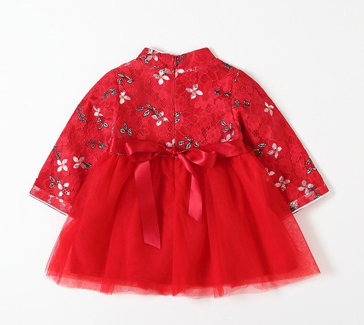 Lace Qipao For Girls | Cherry Blossom - Oriental Me