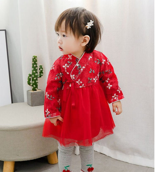 Red qipao for kid