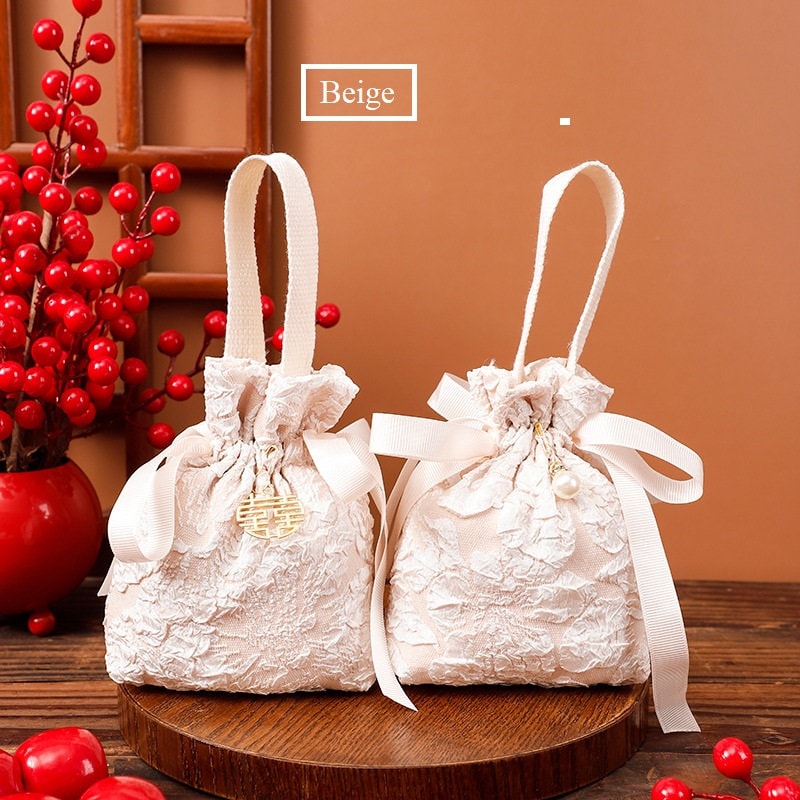 Double Happiness  Wedding  Favor Gift Pouch Bag