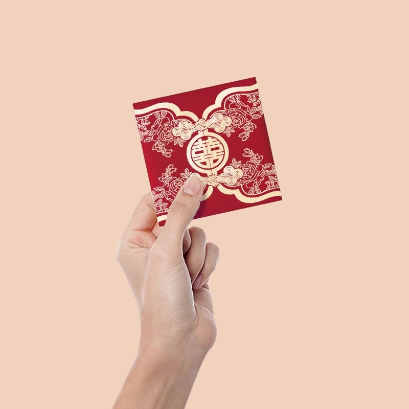 Glitter Double Happiness Red Envelope - Oriental Me