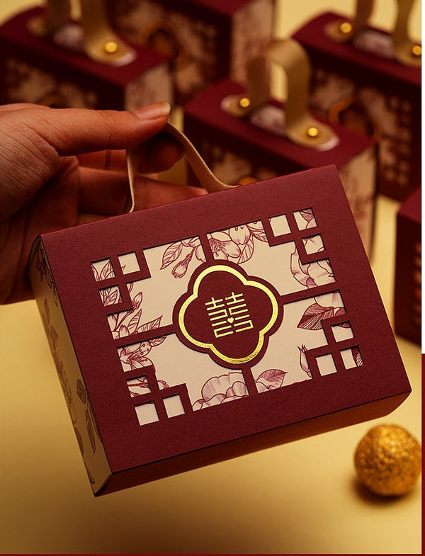 Double Happiness Flarol Favor boxes(Set of 20pcs) - Oriental Me