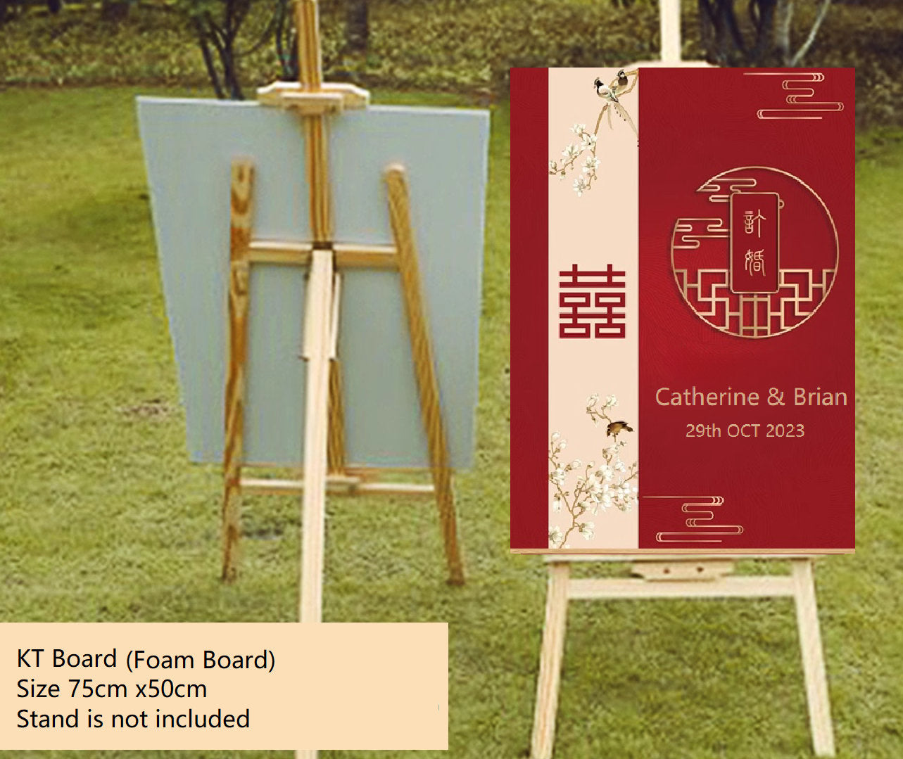 Custom Made Double Happiness Wedding Engagement Welcome Signage - Oriental Me