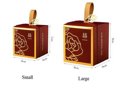 Double Happiness Favor boxes| Golden Rose (Set of 20)