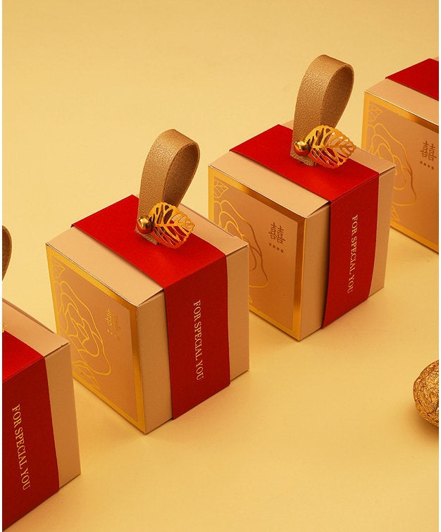 Double Happiness Favor boxes| Golden Rose (Set of 20)